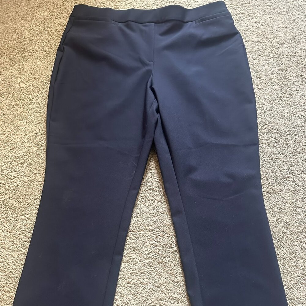 Counterparts Navy Blue Pull-On Capri Pants Size 16